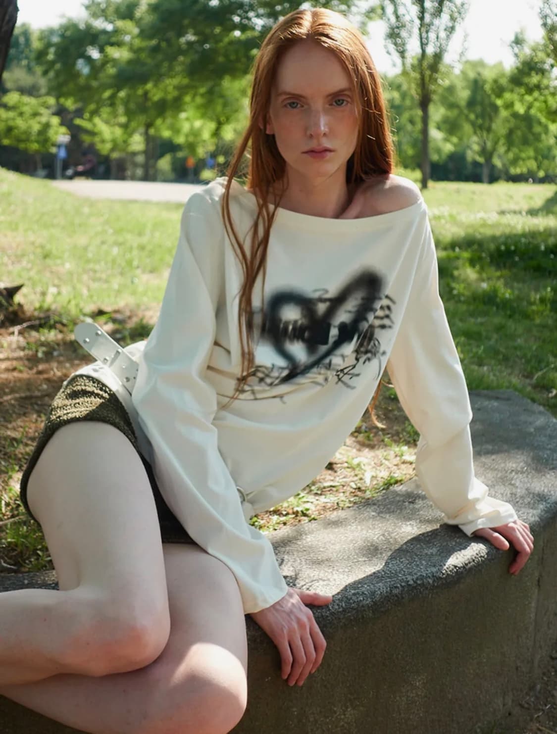 Cerric heart boat neck top 상품이미지1