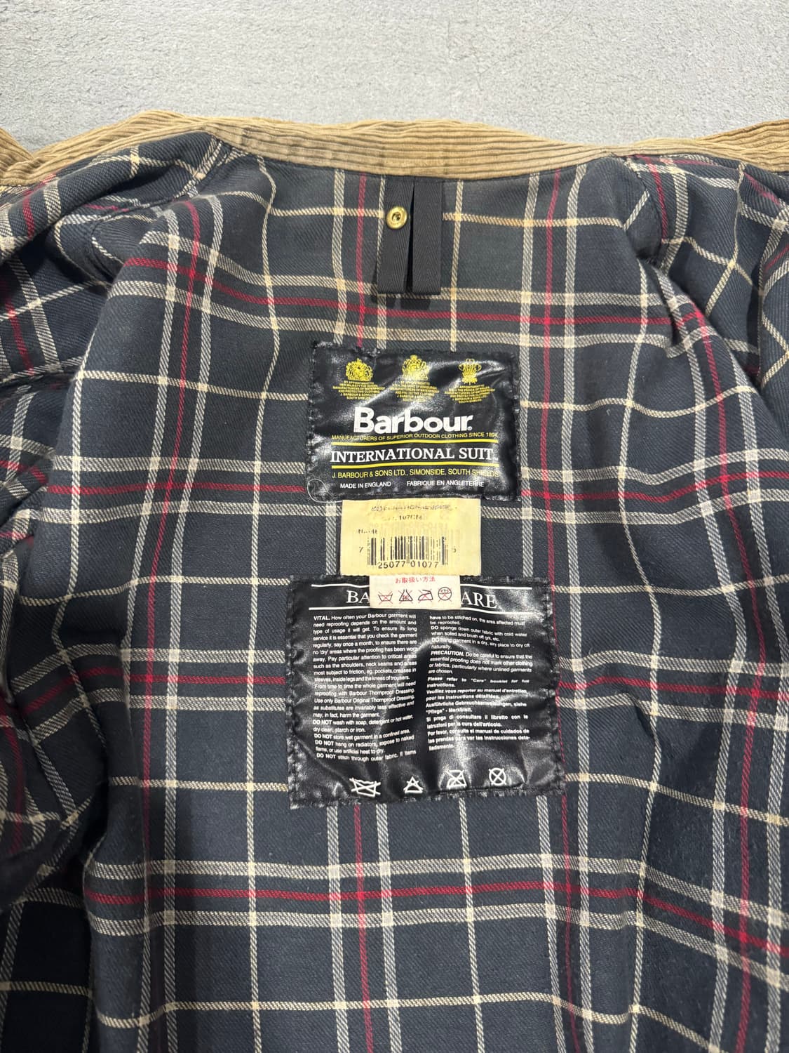 바버 인터네셔널 A7 C42 90s 빈티지 왁스 자켓 상품이미지5