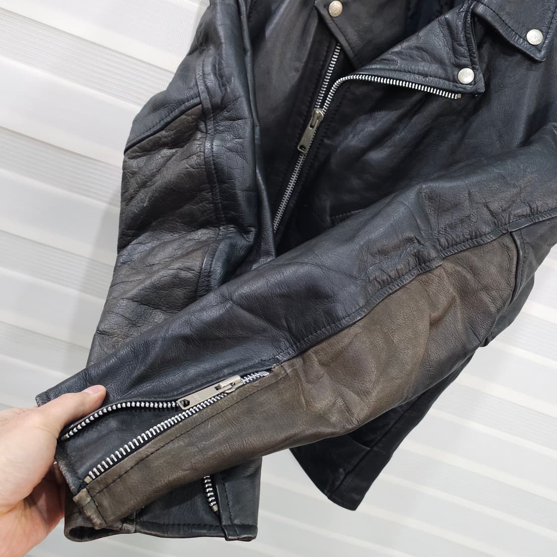 미국빈티지 PRIME PARTS 가죽 라이더자켓- 38 상품이미지4