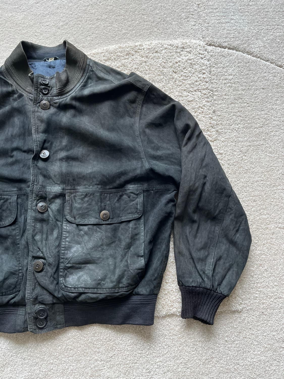 유로피언 스웨이드 플라이트 블루종 (105-110) 상품이미지3