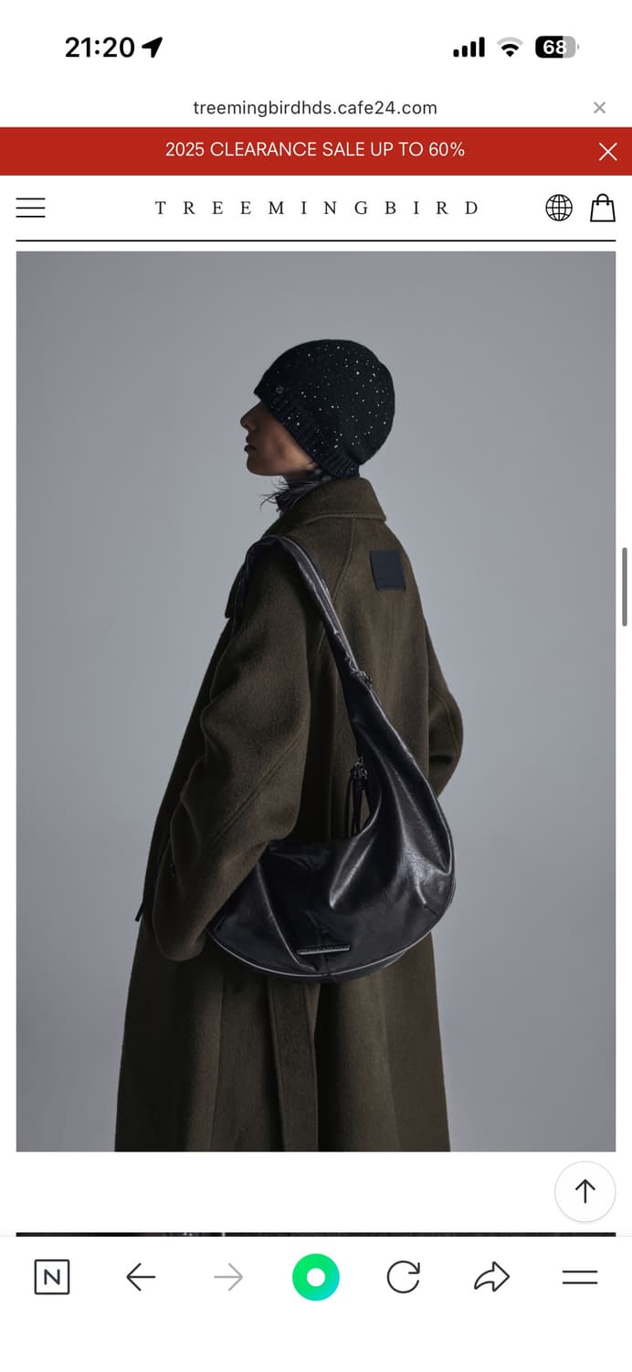 트리밍버드 호보백 브라운 Zipper Finishing Leather 상품이미지2