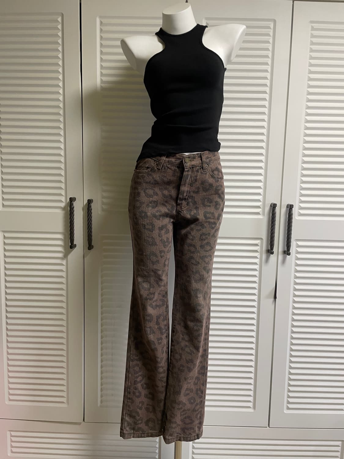 오픈와이와이 레오파드 스트레이트 팬츠 size 2 상품이미지7