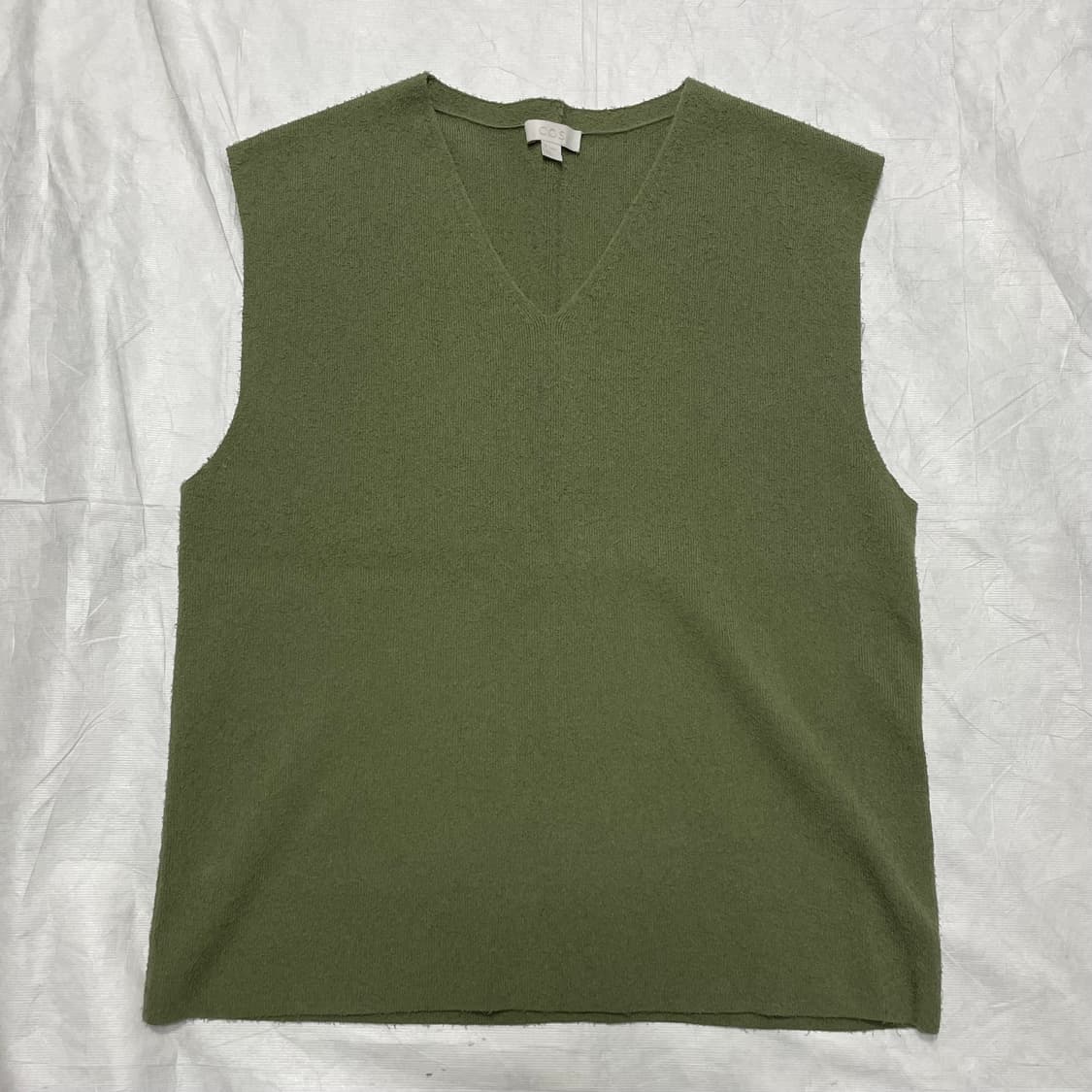 S) 코스 부클 브이넥 니트 베스트 상품이미지3