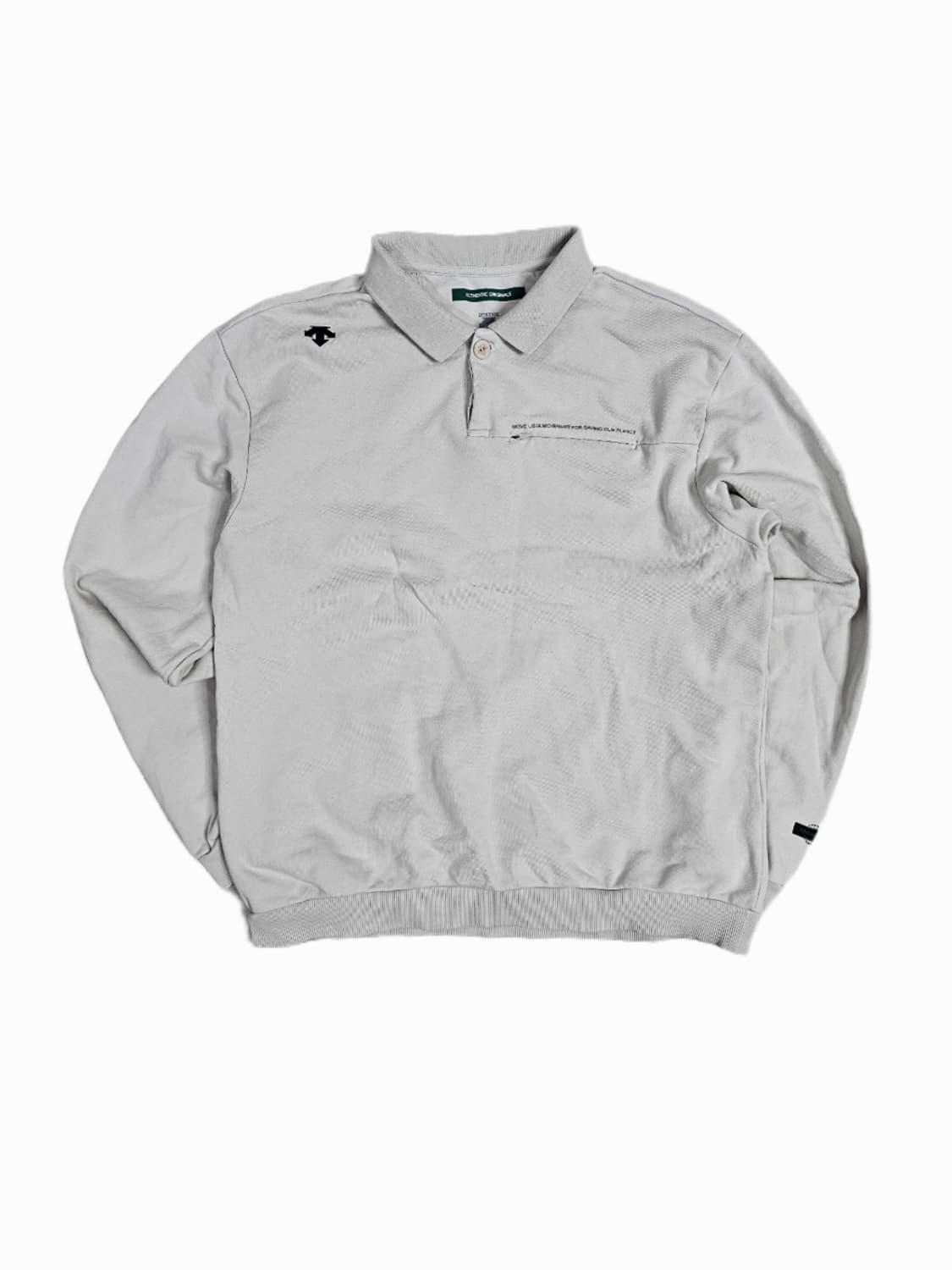 [100] 데상트 코튼 긴팔 폴로 티셔츠 상품이미지1