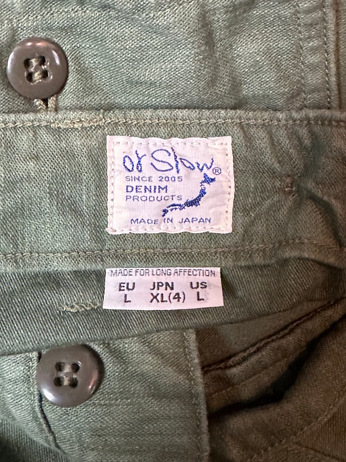 오어슬로우 퍼티그 팬츠 4사이즈 상품이미지3