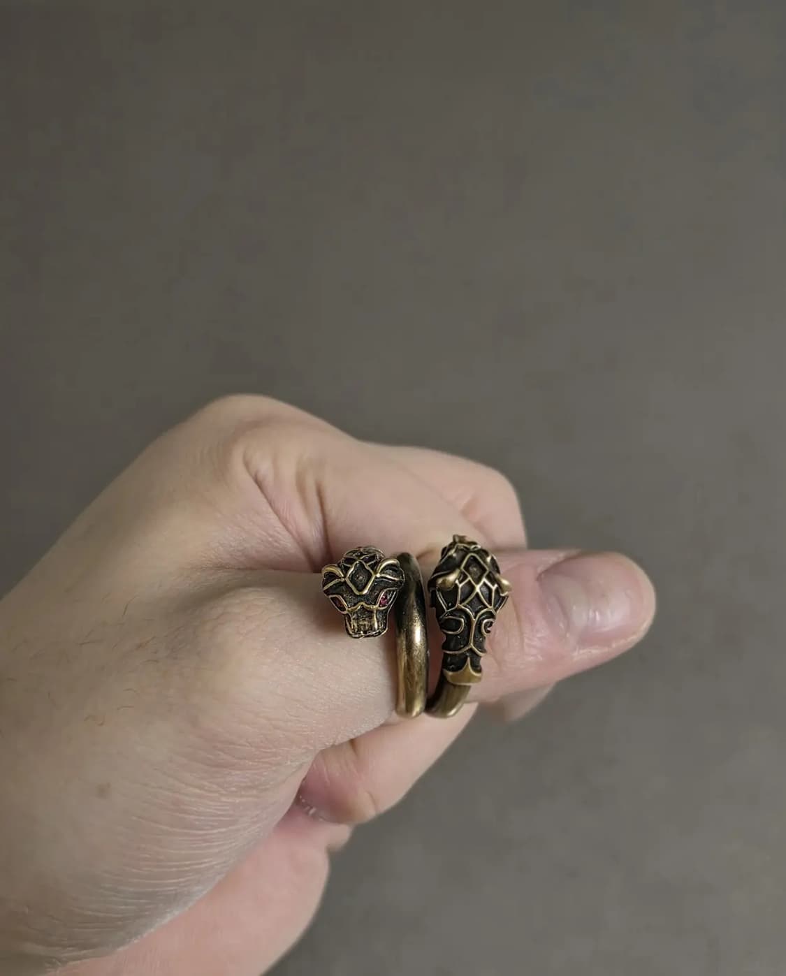 구찌 타이거 헤드 더블 링 19호 상품이미지2