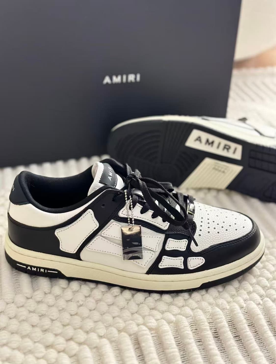 아미리 스켈탑 로우 가죽 로우탑 본 슈즈 270mm 상품이미지3