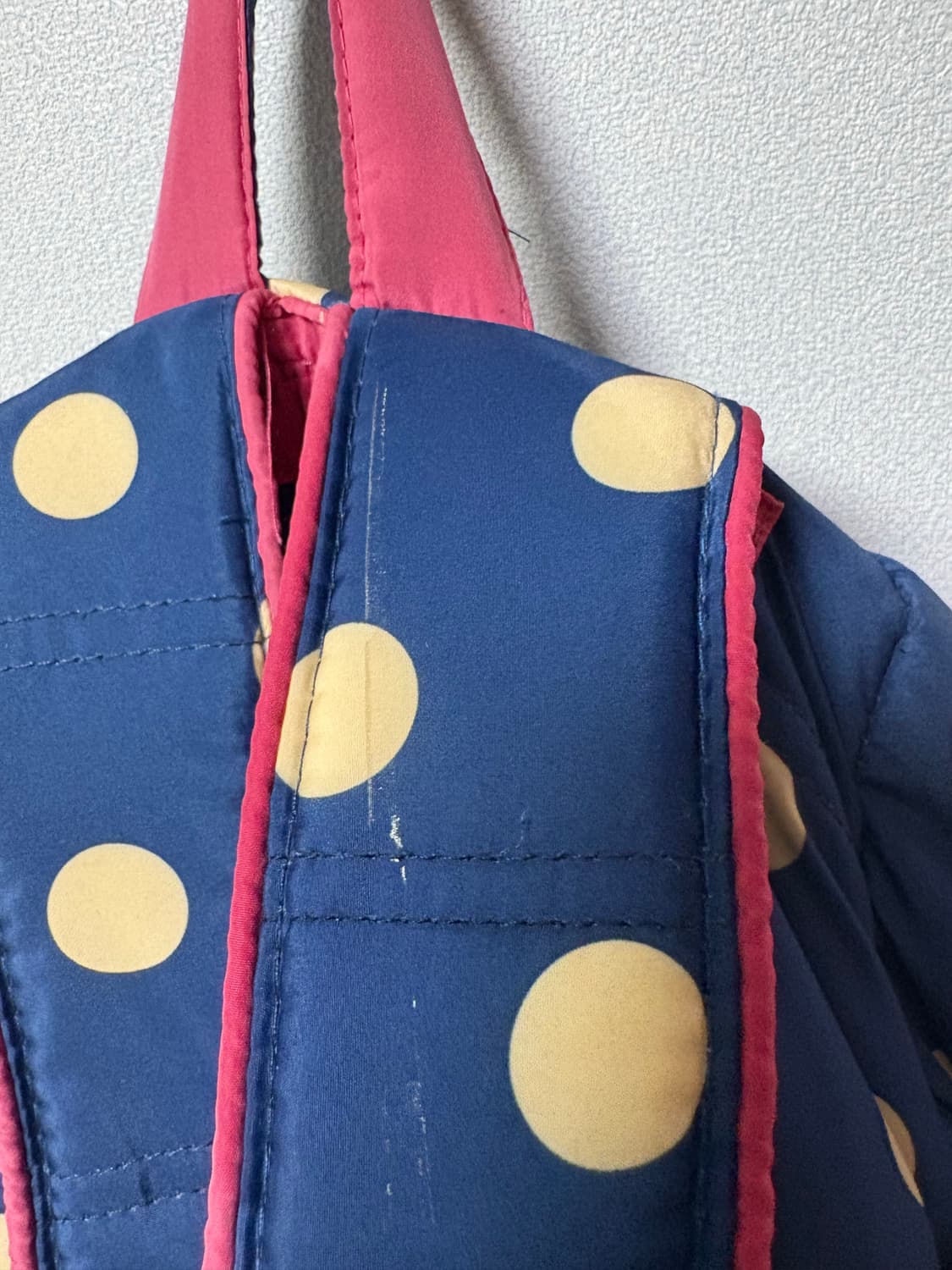 보들보들 패딩 재질 도트 백팩 일본 빈티지 모리걸 y2k 상품이미지5