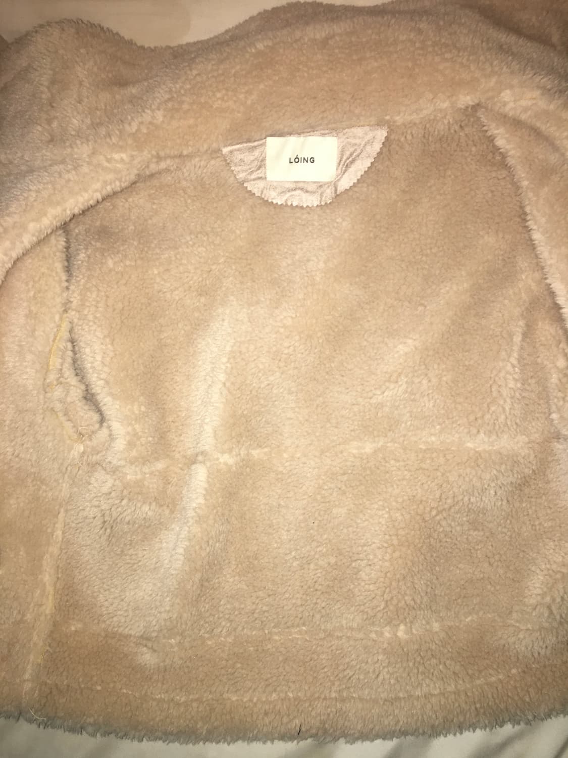 아이보리 무스탕 자켓  상품이미지3