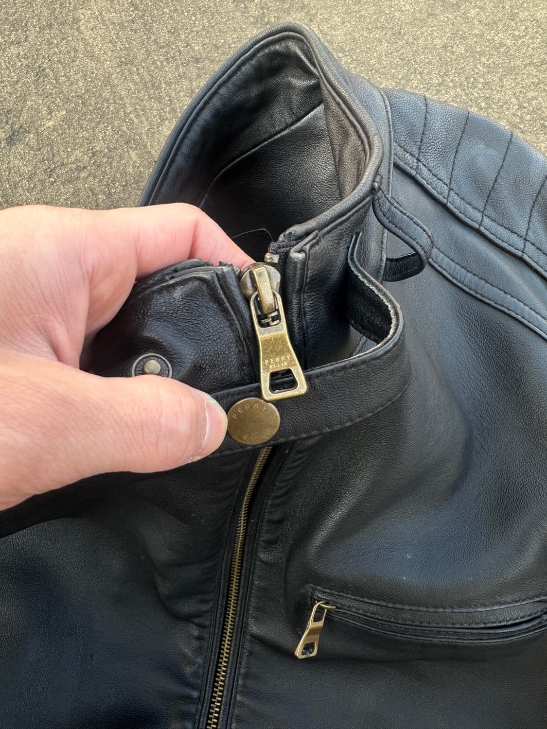 빈티지 양가죽 레더자켓 매트 블랙 상품이미지7