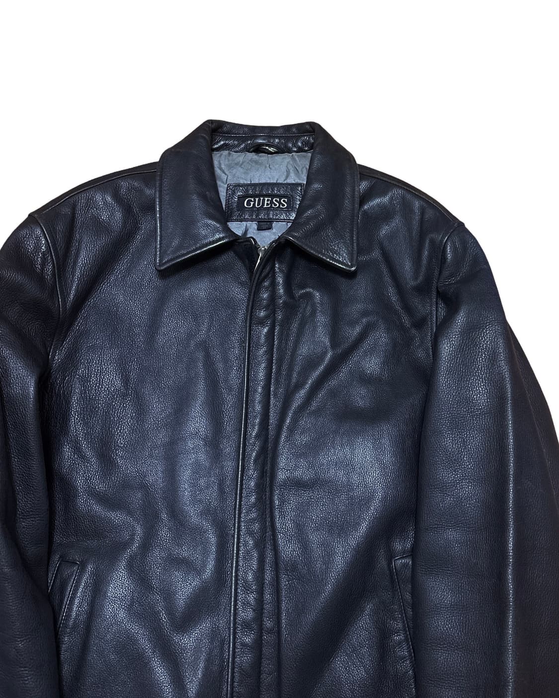 Guess 게스 블랙 리얼레더 자켓 상품이미지2