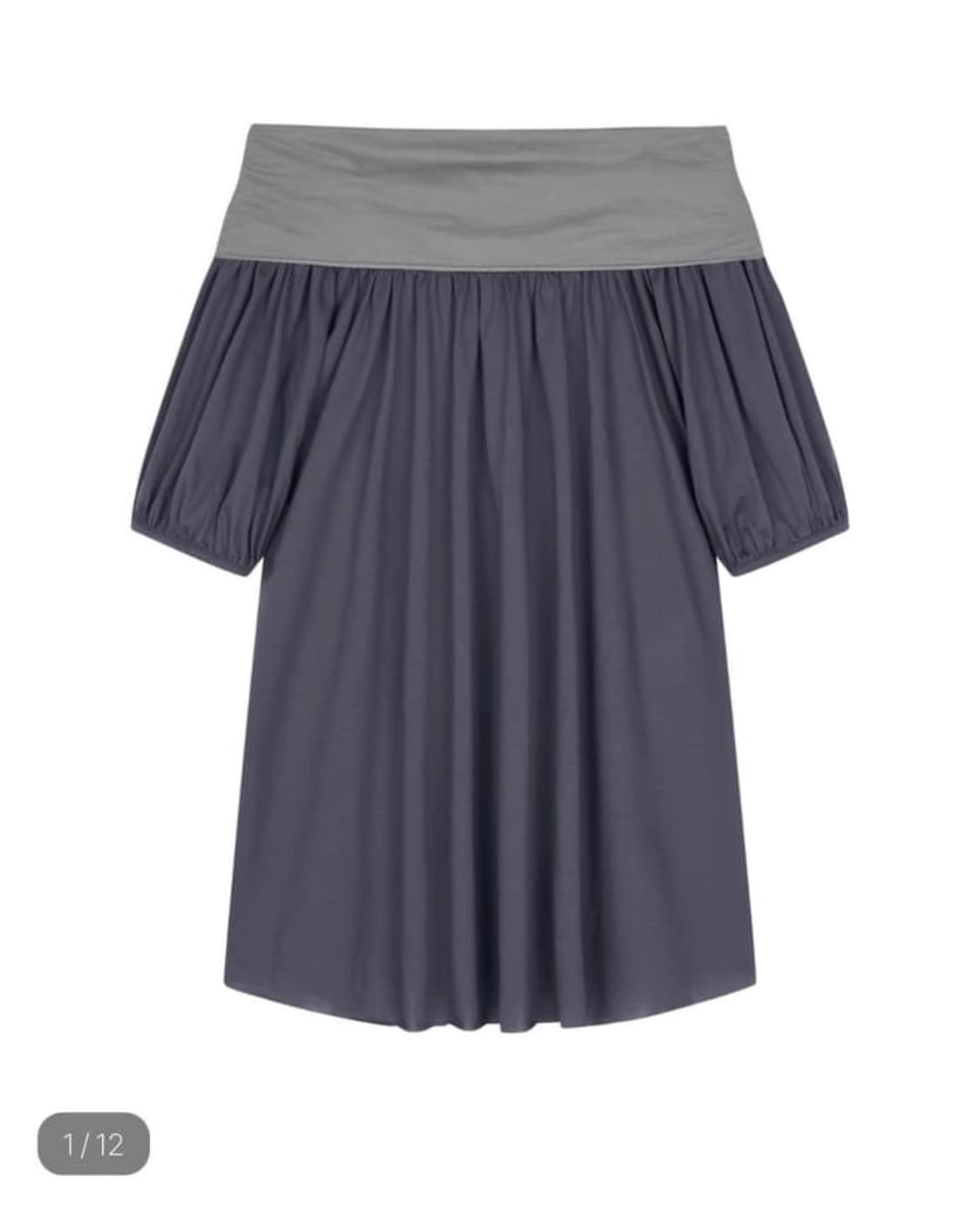 amorshaee back ribbon top grey 상품이미지3