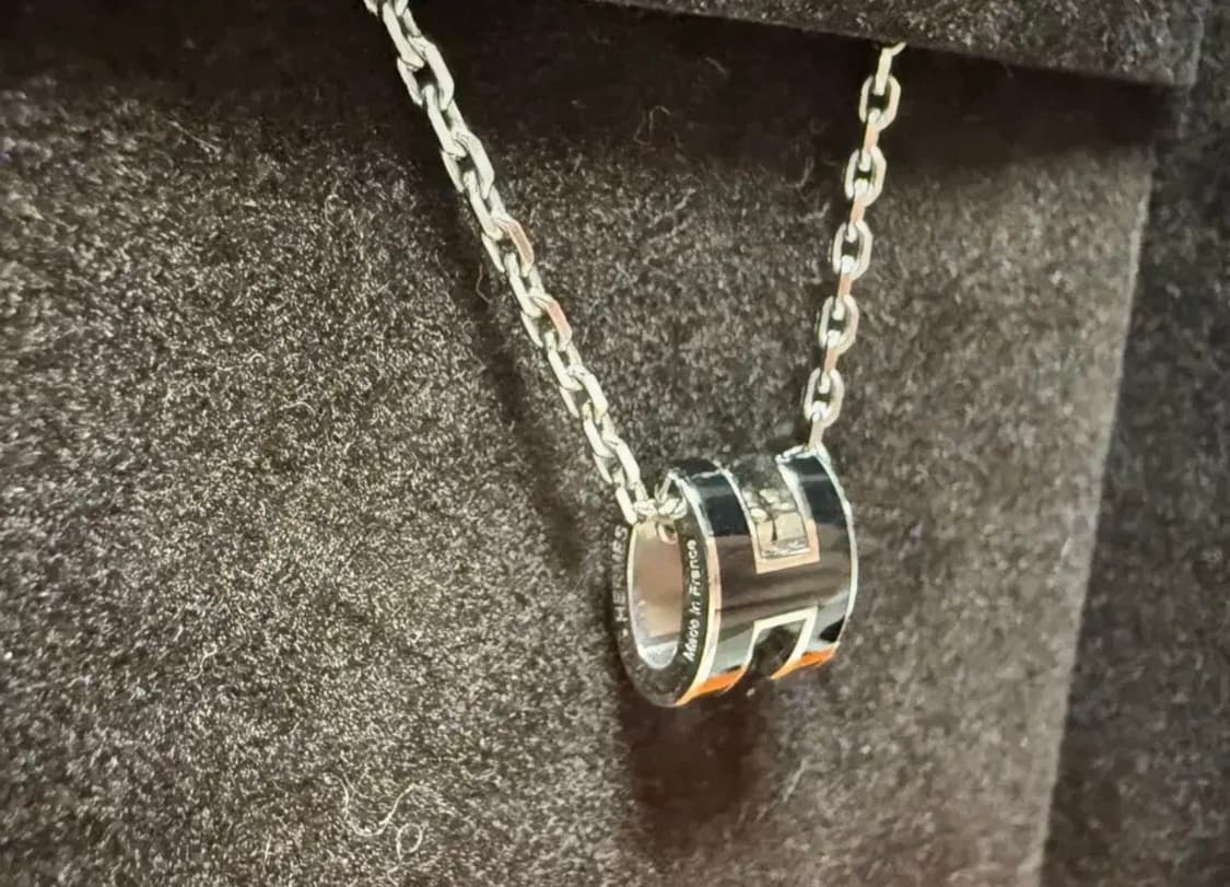 에르메스 팝아슈 미니 블랙실버 귀걸이& 목걸이 상품이미지7