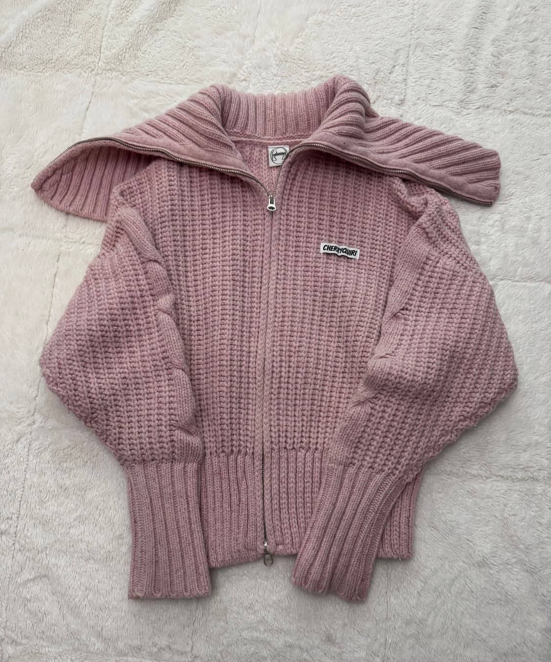 체리퀴리 투웨이 니트 집업 2사이즈 상품이미지3