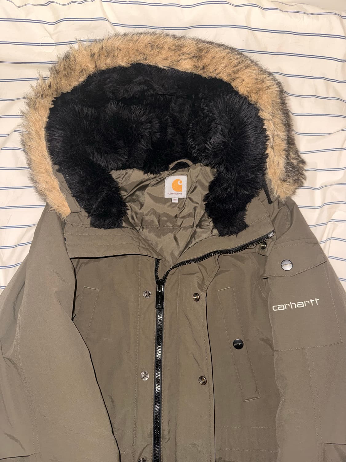 칼하트 카키 앵커리지 패딩 XS 상품이미지1