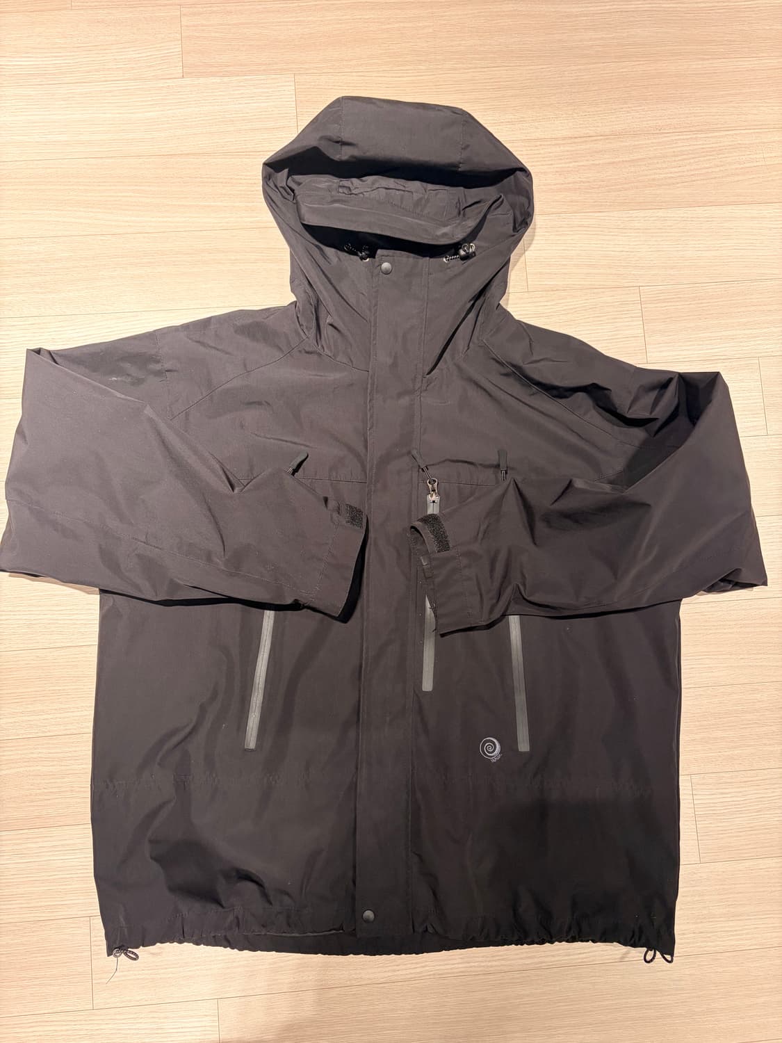 트래블 3 레이어 써밋 후드 윈드 브레이커 블랙 상품이미지3