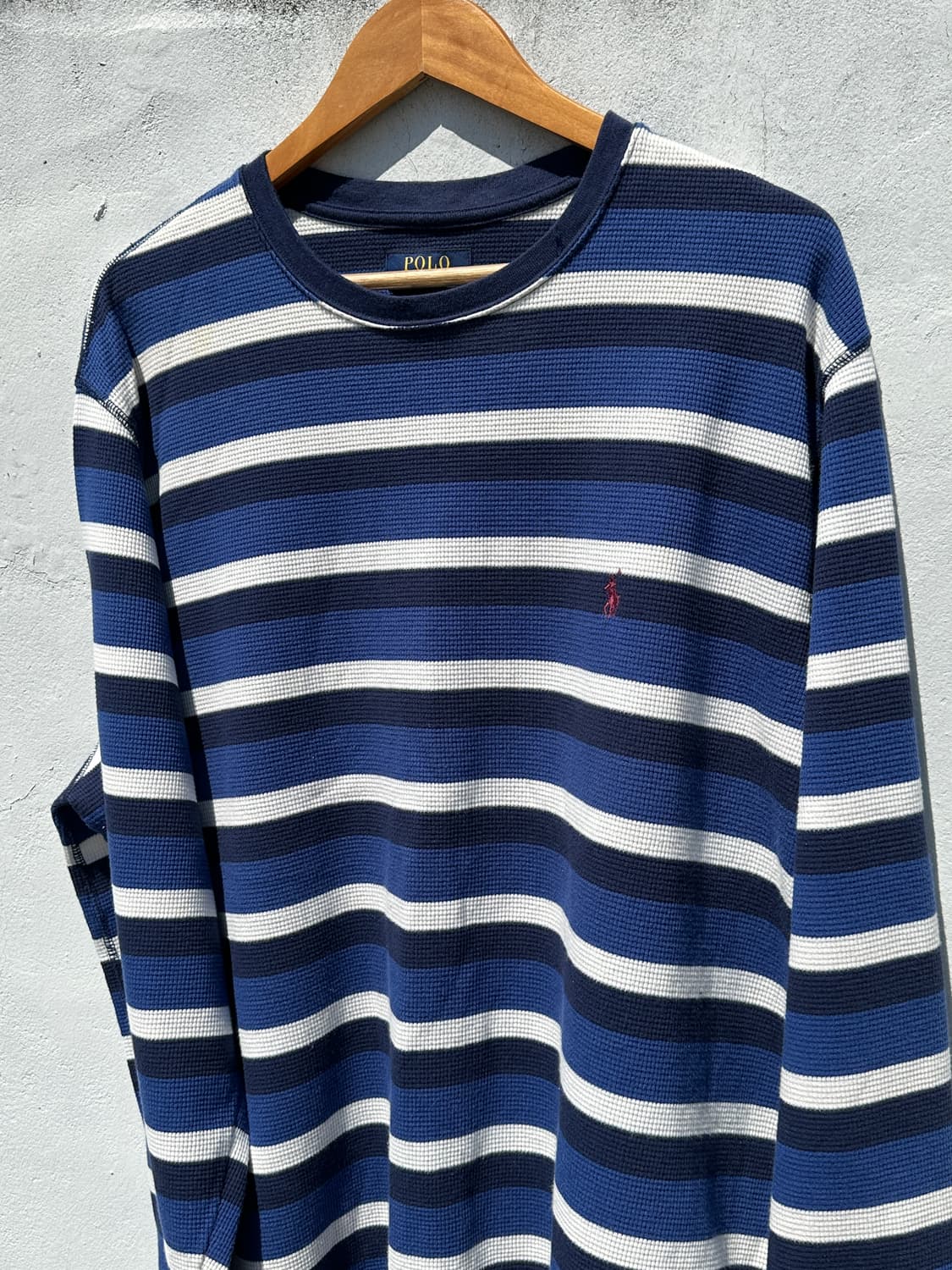 [2XL] 폴로 랄프로렌 스트라이프 와플 긴팔 티셔츠 상품이미지4