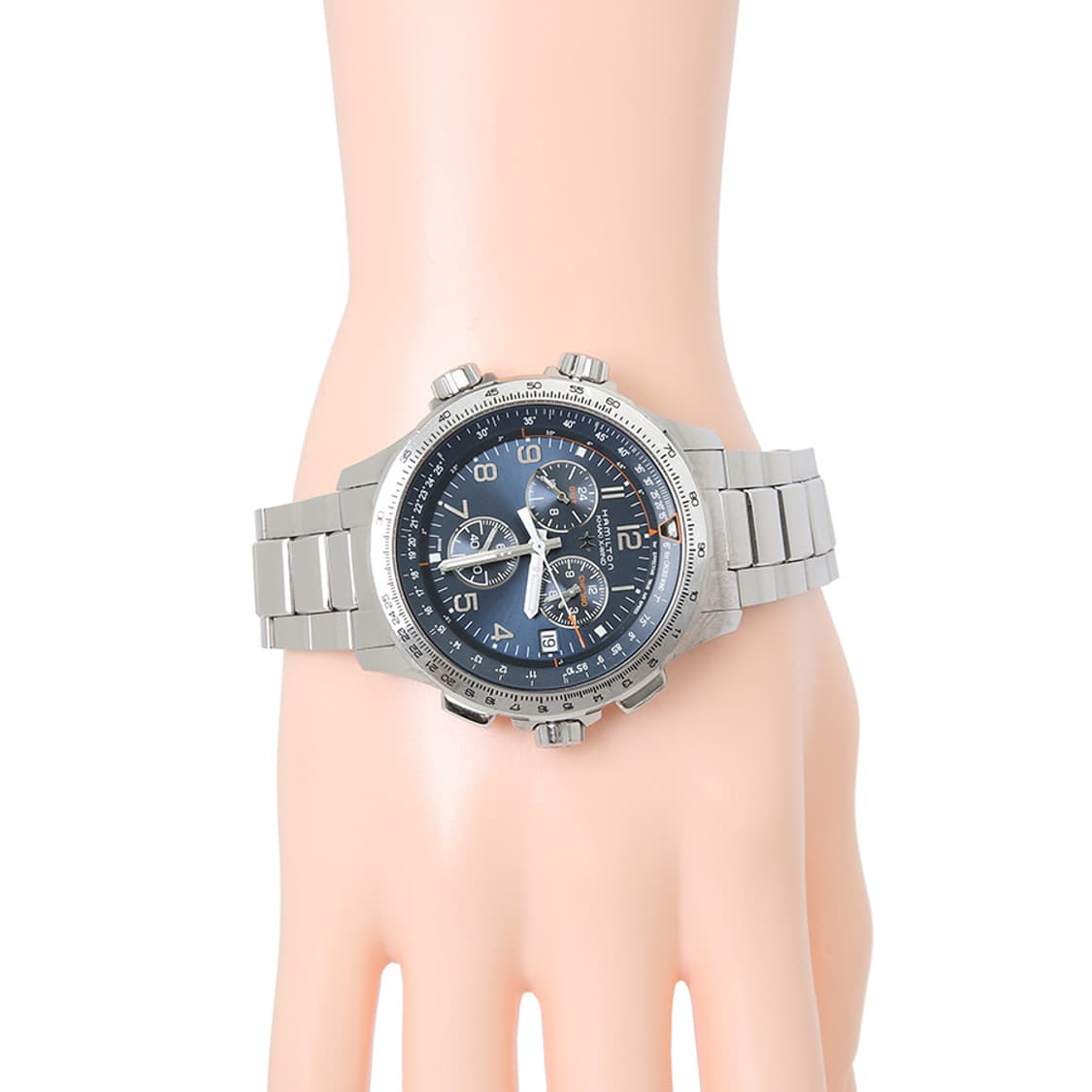 해밀턴 카키 에비에이션 워치 X-Wind GMT 크로노그래프 시계 H77 상품이미지8