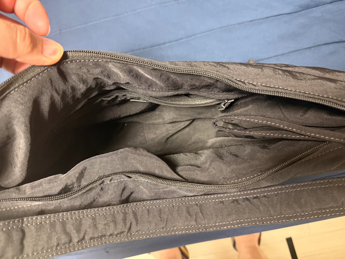르메르 워터 리펠런트 나일론 캔버스 미디움 소프트 게임 백 다크 초콜릿 상품이미지7