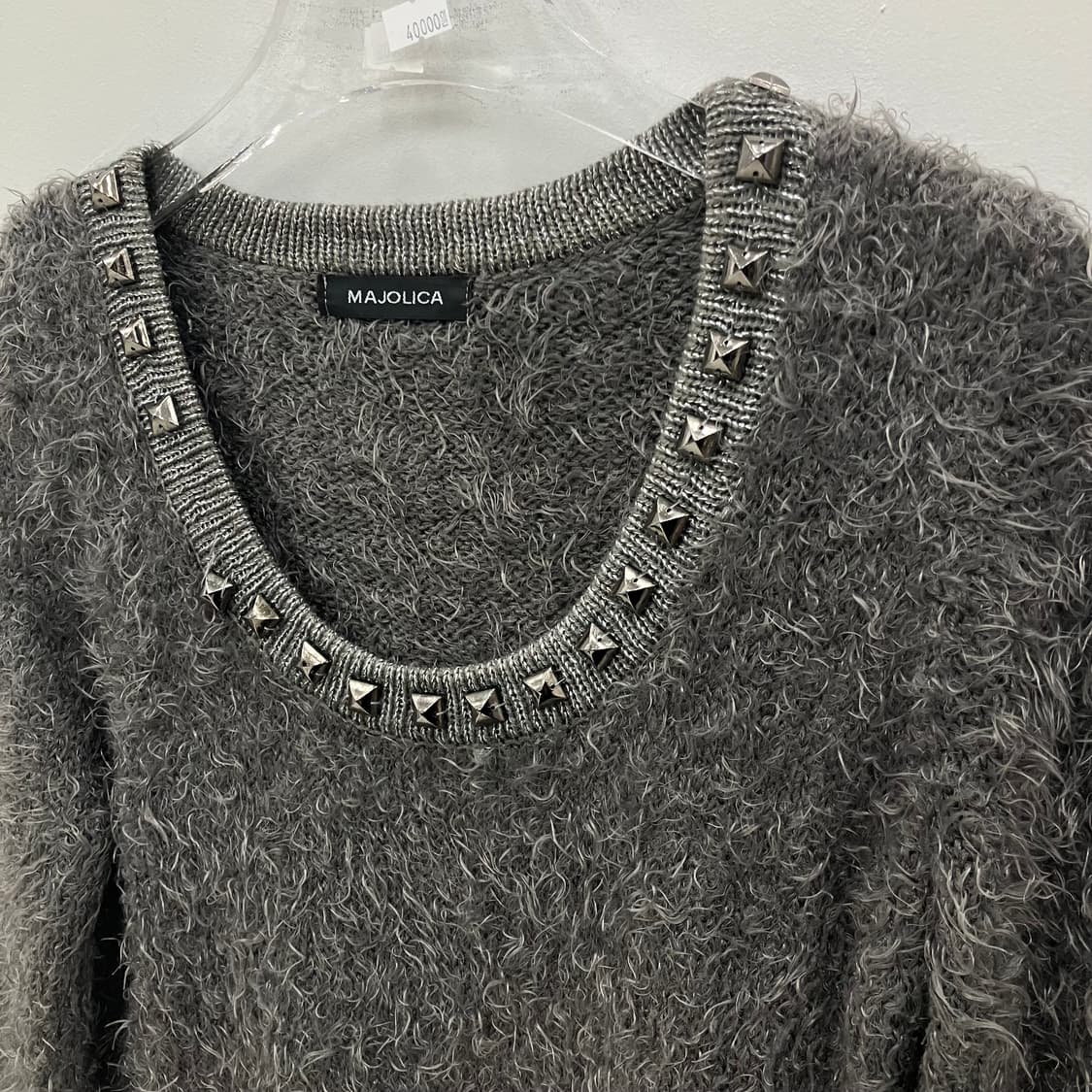 MAJOLICA 그레이 앙고라 롱니트 M 상품이미지4