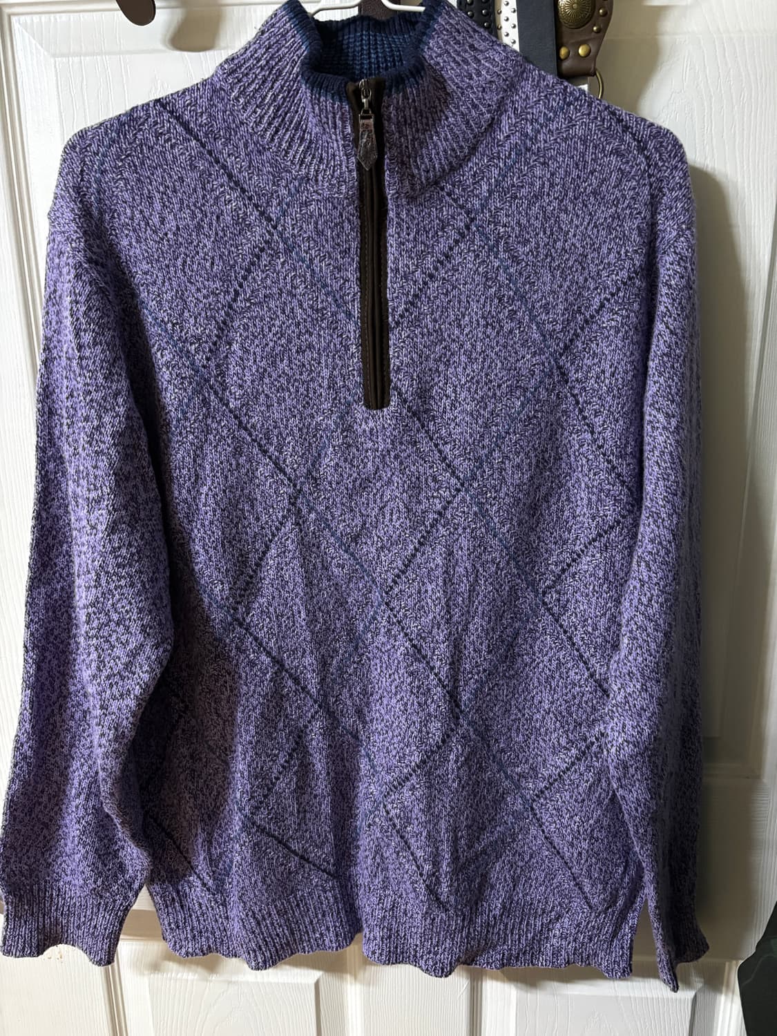 simple life argyle knit top 상품이미지2