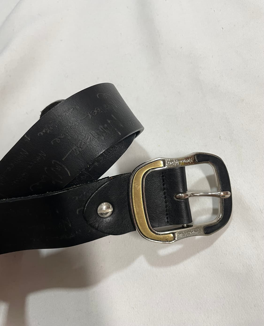 넘버나인 더블 버클 레더 벨트 상품이미지1