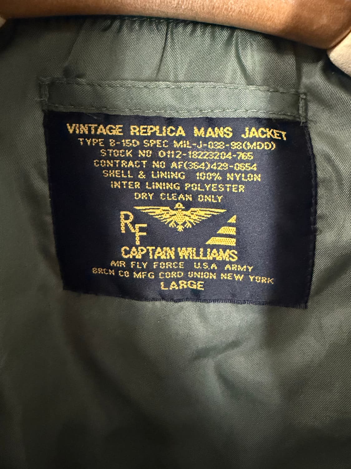 캡틴윌리엄스 ma1 봄버자켓 항공점퍼 상품이미지5