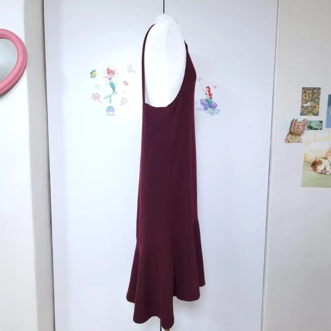 레드 뷔스티에 언발란스 원피스 상품이미지7