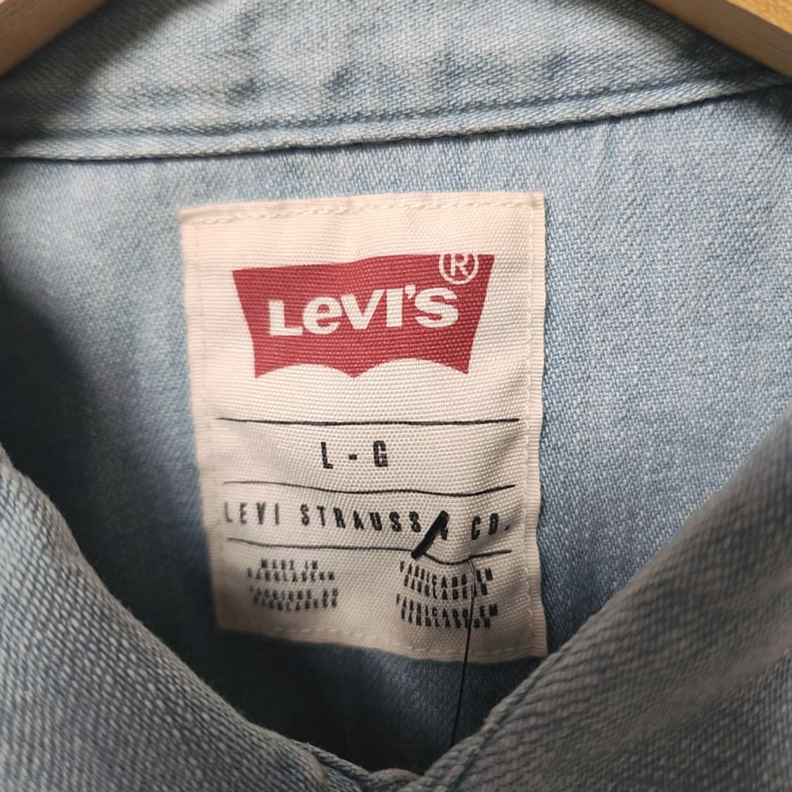 [L] 리바이스 웨스턴 반팔 데님 셔츠 텍있음 상품이미지3