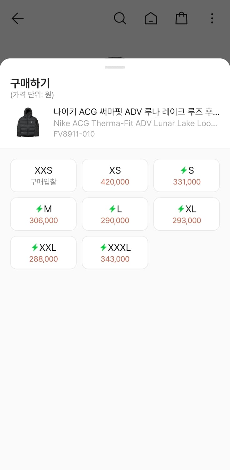 나이키acg루나레이크 패딩 L 상품이미지3