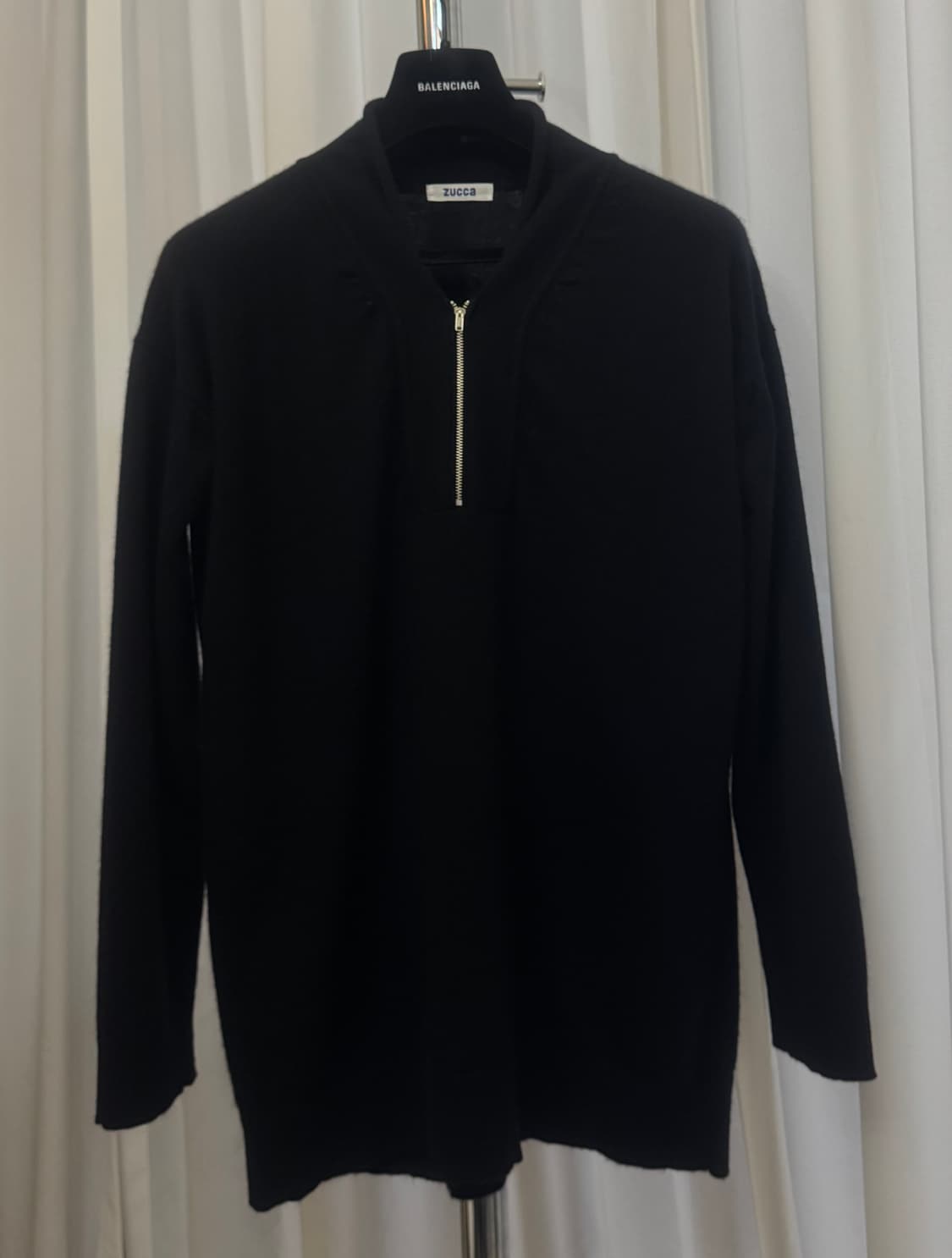 zucca 블랙 하프니트 집업 상품이미지8