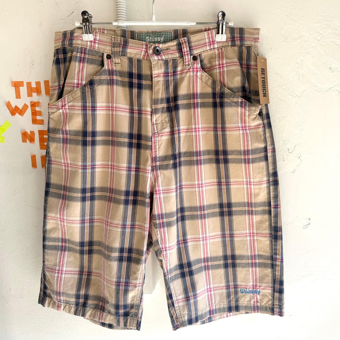 Y2K 올드 스투시 체크 쇼츠 상품이미지1