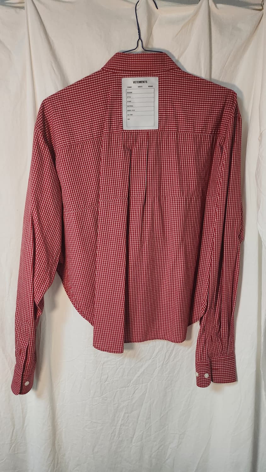 Vetements 19ss 크롭셔츠 xs 상품이미지6
