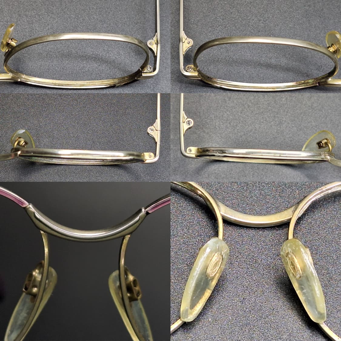 90s 일본 빈티지 메탈 엠보싱 퍼플 브로우 디자인 안경테/수입 패션 상품이미지8