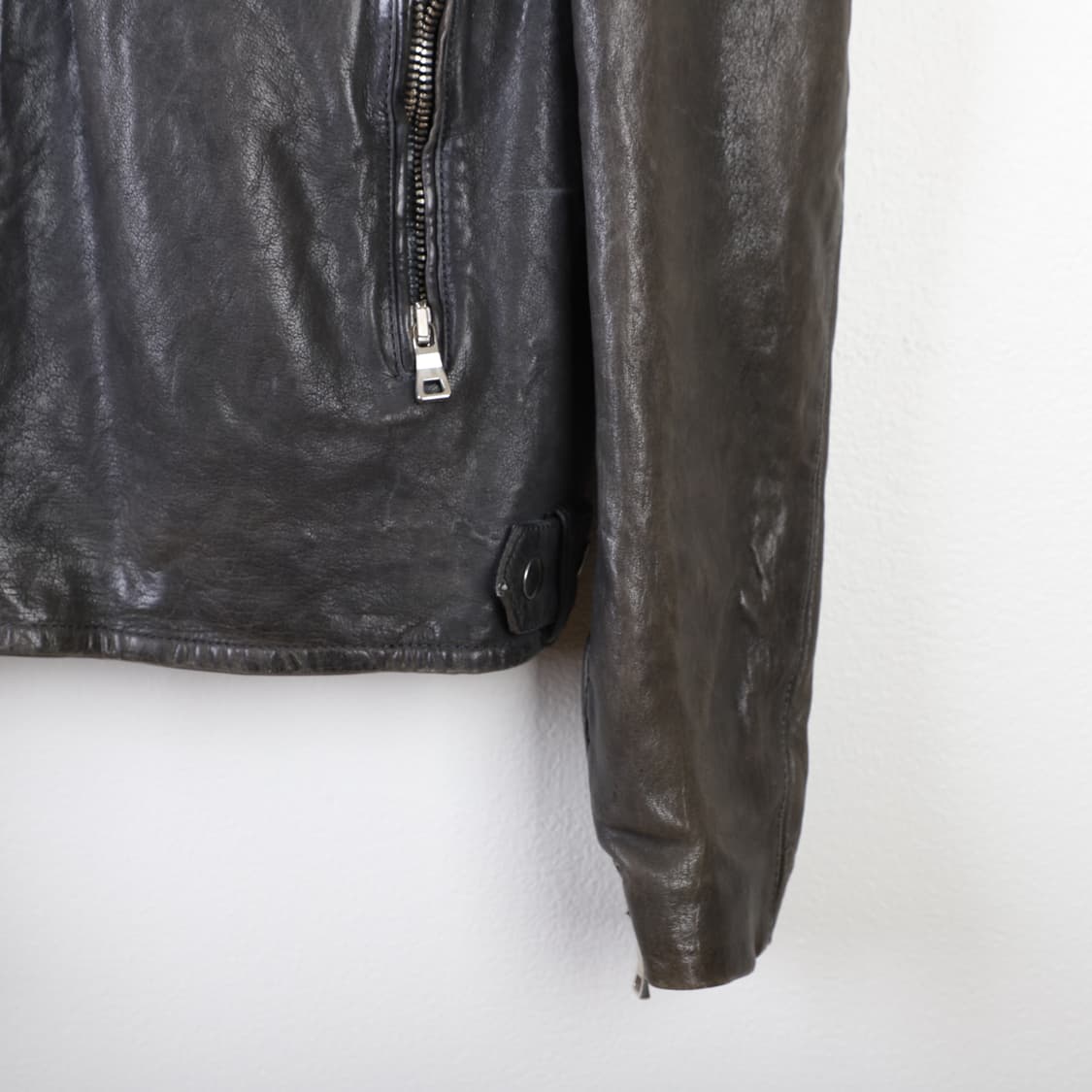 46 / Balmain 발망 패치 램스킨 가죽 자켓 상품이미지4