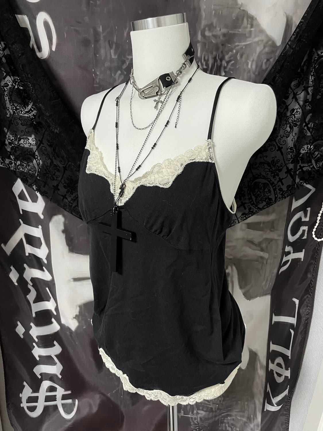 레이스슬리브리스란제리나시 빈티지오네갸루로맨틱고스핀터깔로걀탑베메클스컬프터 상품이미지3