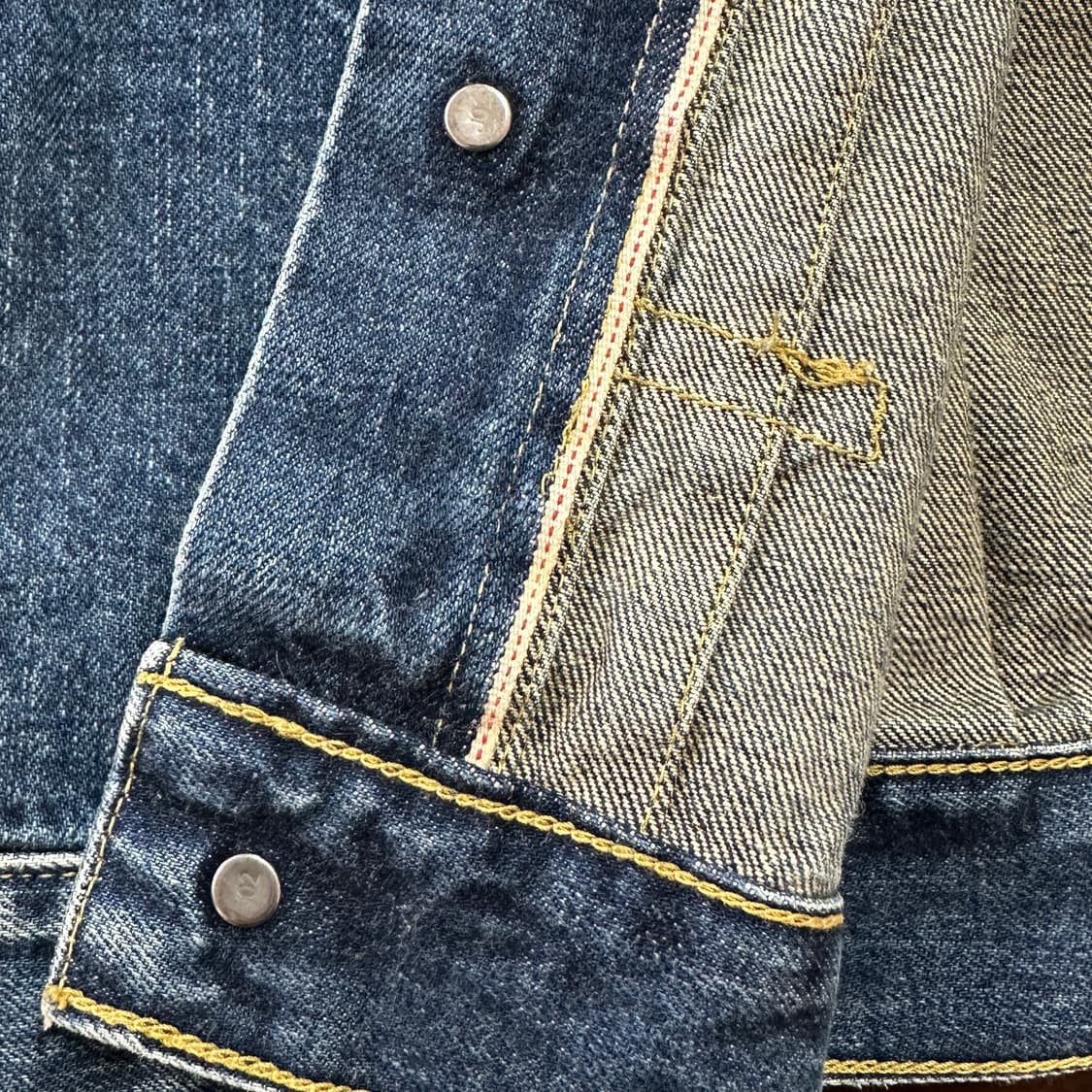 90s JPN LVC 71507 셀비지 데님 트러커 자켓 2세대 38 상품이미지6