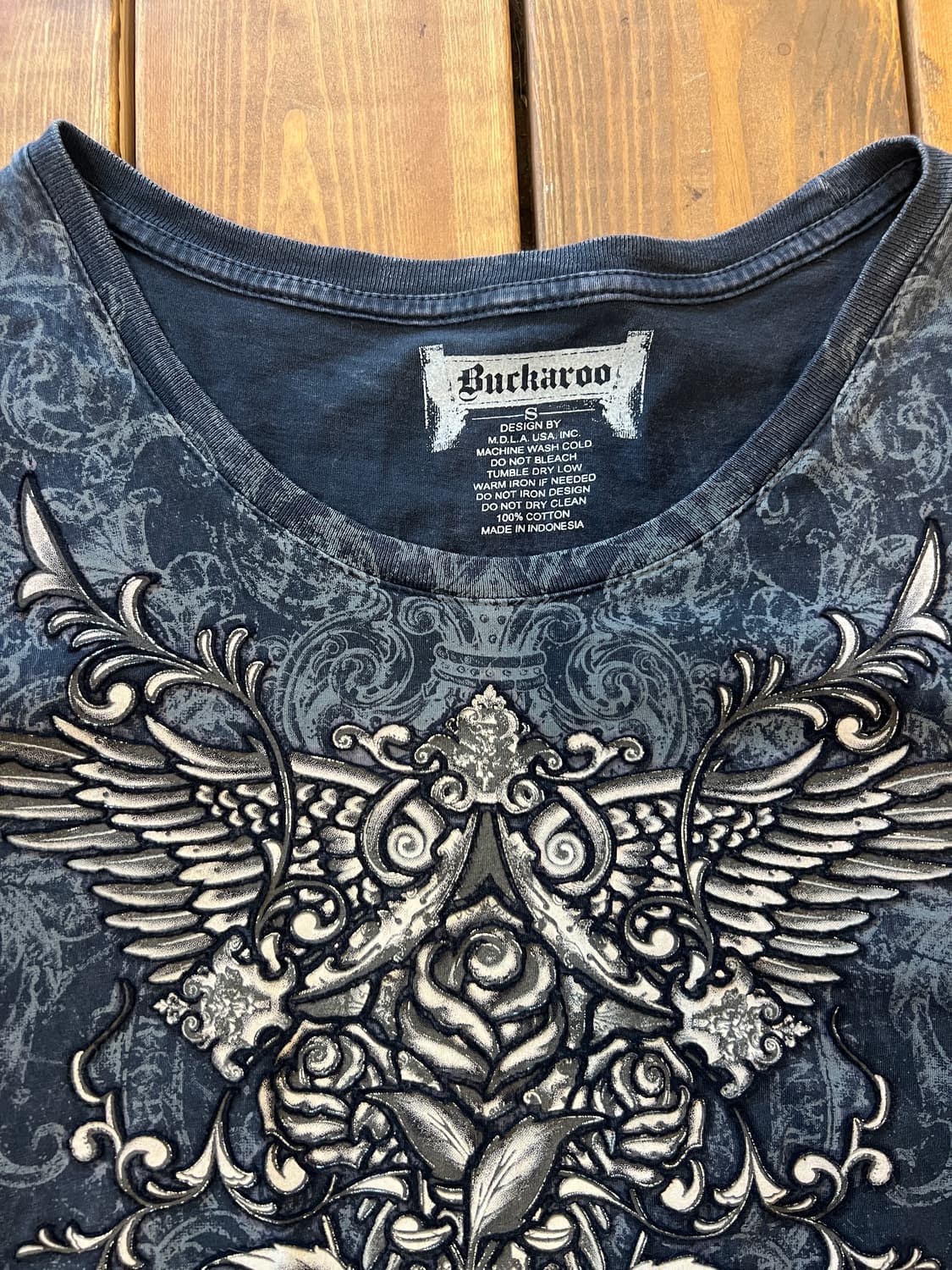 벅카루 차콜 프린팅 반팔 상품이미지7