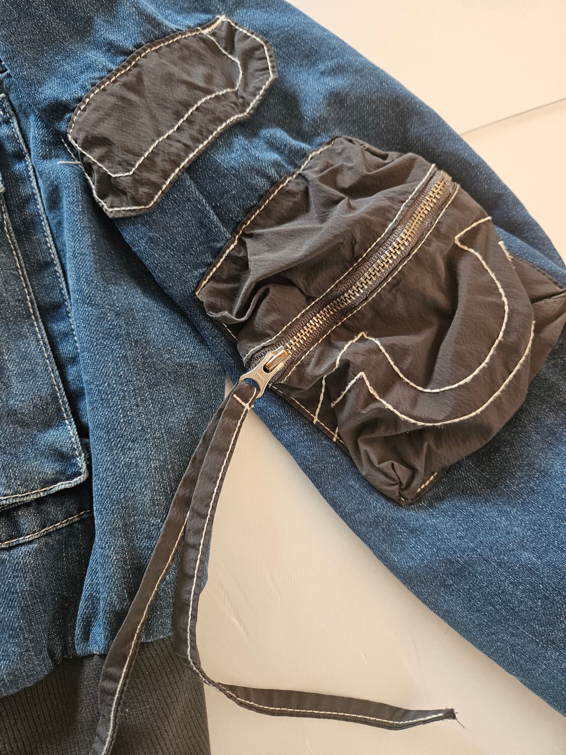 트루 릴리전 ma-1 크롭 데님 자켓 상품이미지2