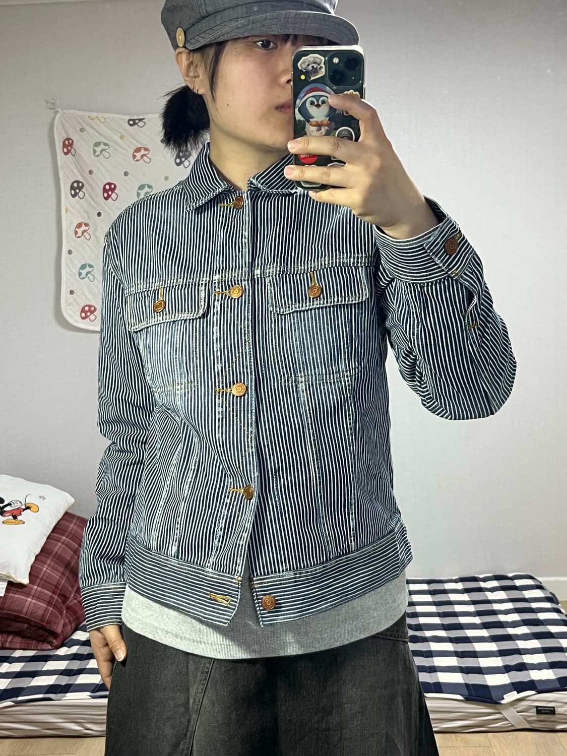 Authentic Cube Sugar 히코리 스트라이프 데님 재킷 상품이미지4