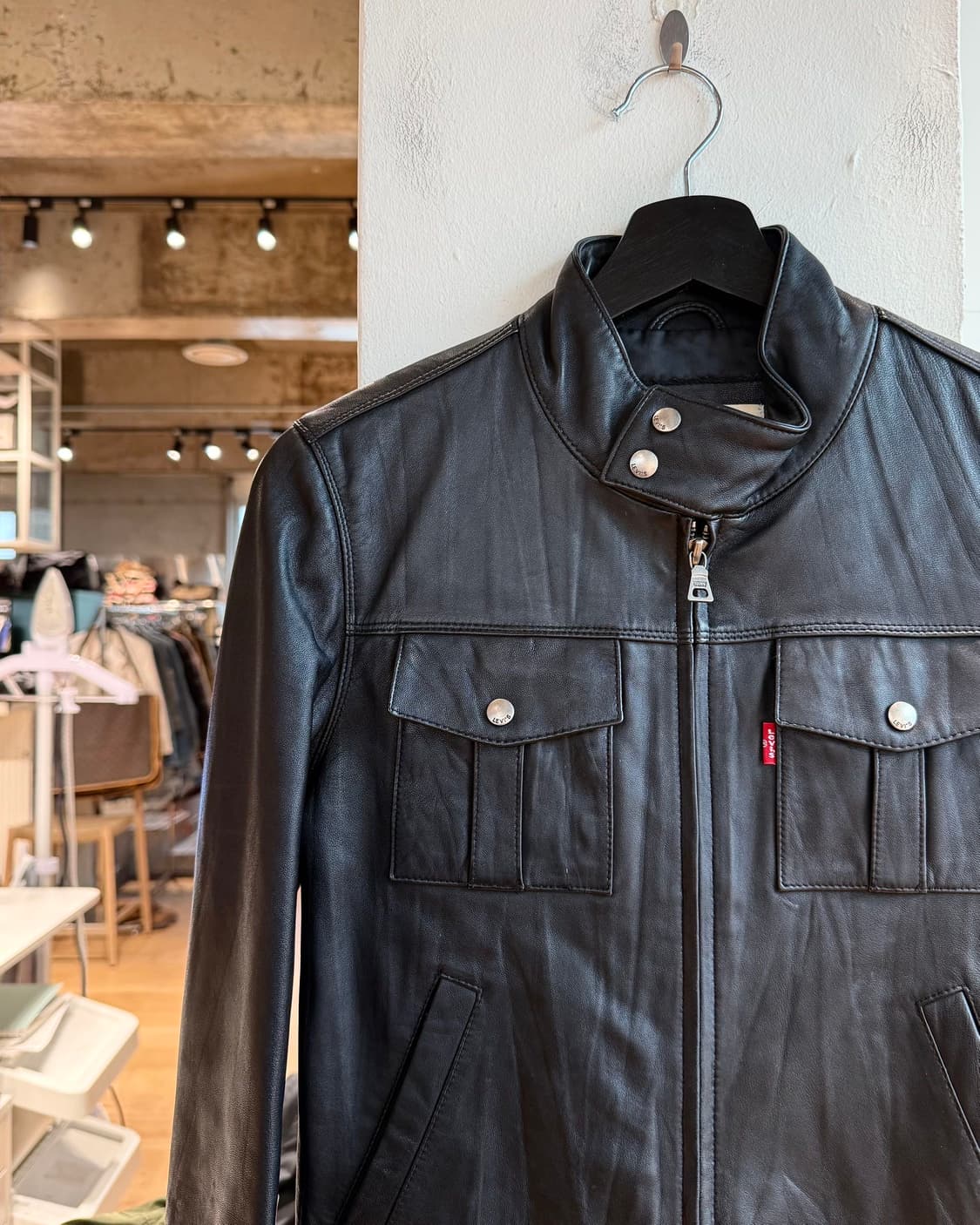 리바이스 블랙 쉽스킨 레더 자켓  상품이미지4