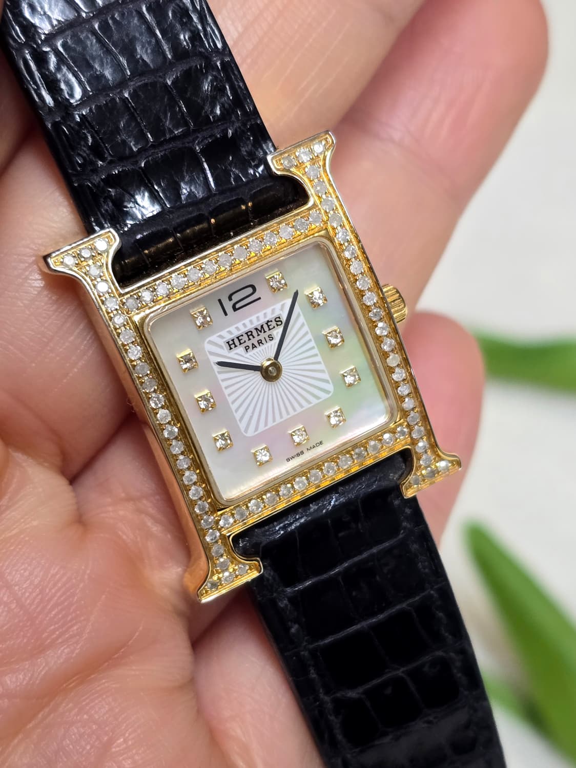 에르메스 h아워 HH.201 다이아시계 정품 감정서포함 상품이미지3