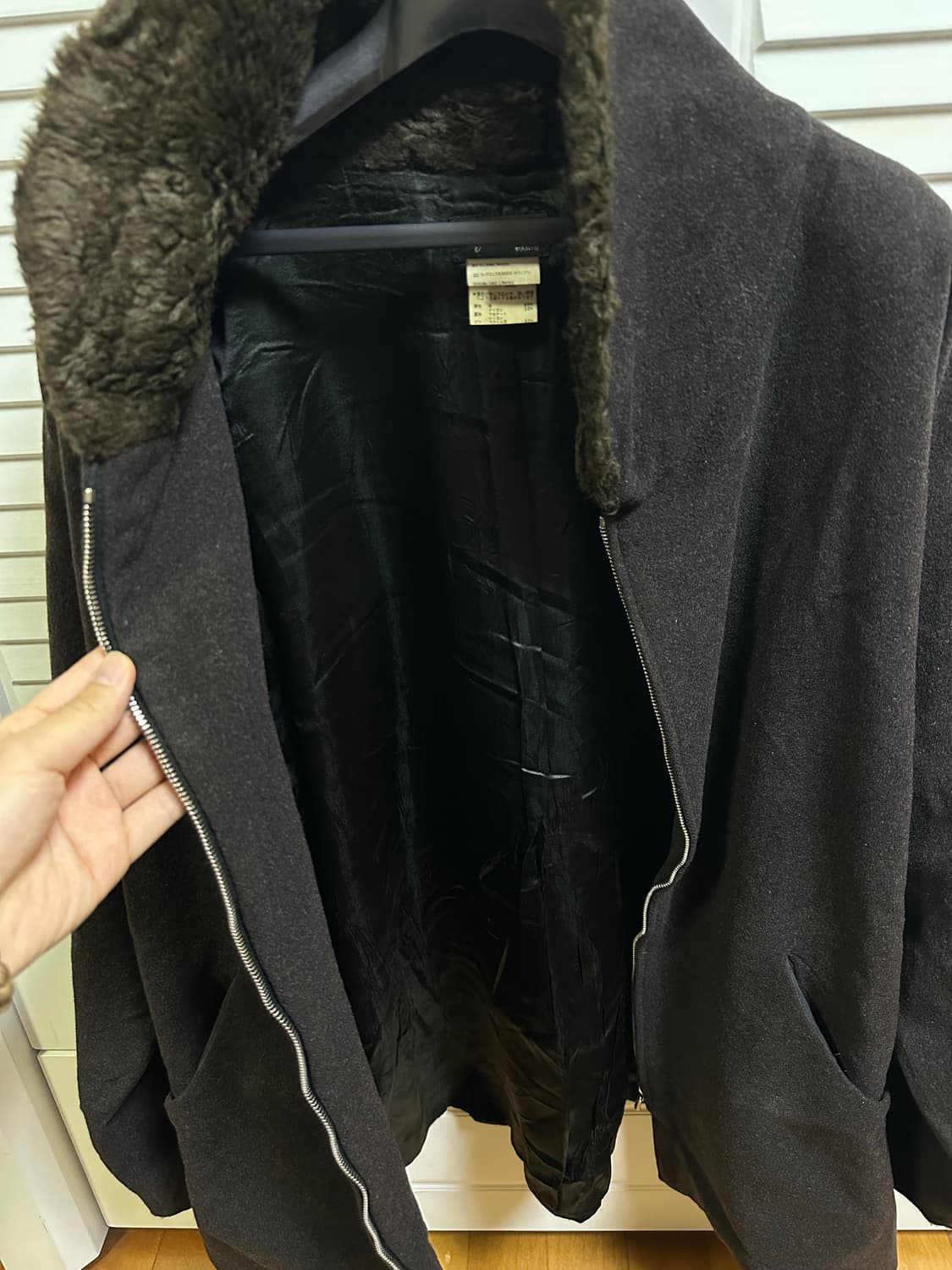 Agnes B(made in france) 빈티지 램스울 코트 상품이미지3
