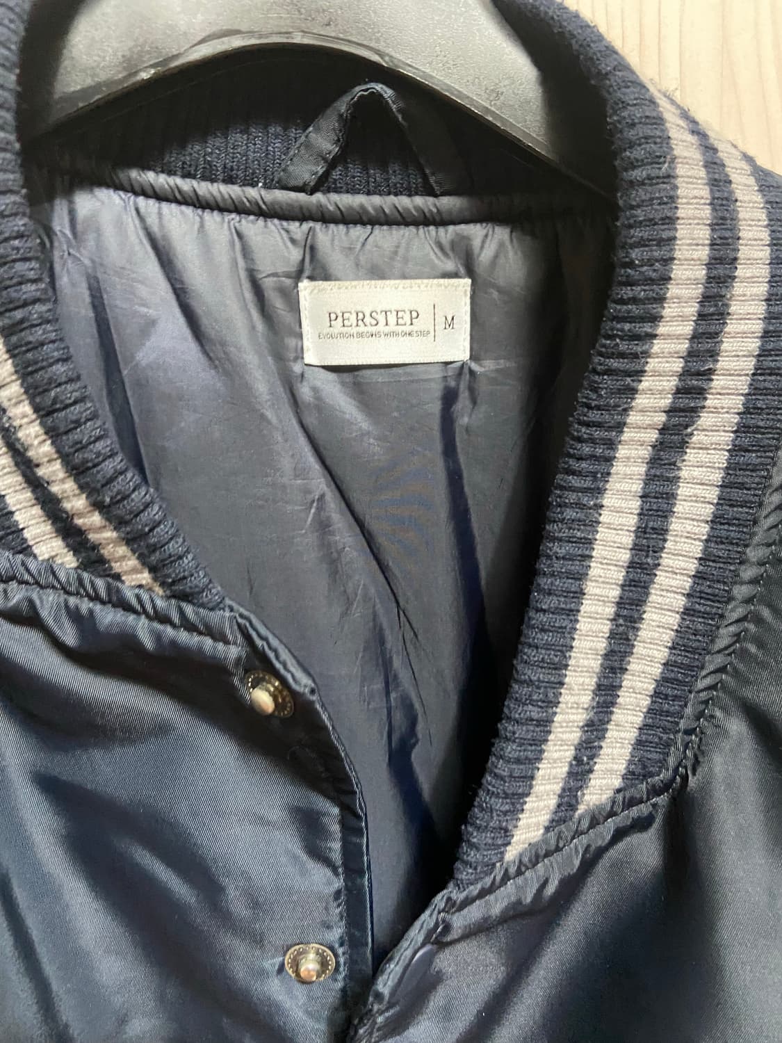 [m] 퍼스텝 스타디움자켓 다크네이비 상품이미지4