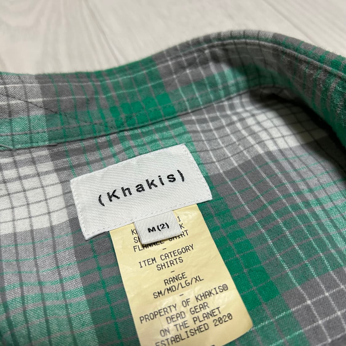 [M] khakis 섀도 체크 플란넬셔츠 그린 상품이미지6