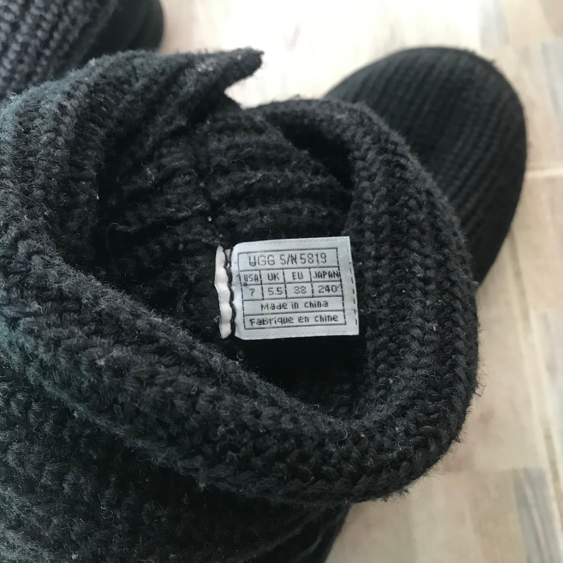 Ugg cardy knit boots 어그 카디 니트 부츠 블랙 상품이미지6