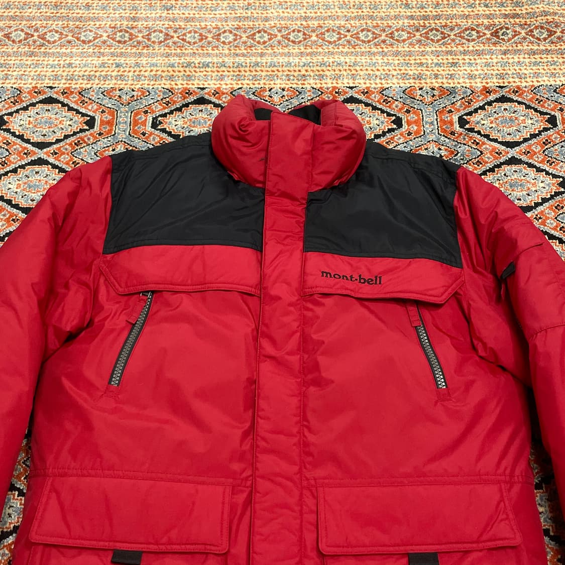 몽벨 레드 구스다운 패딩점퍼 남성100 상품이미지4