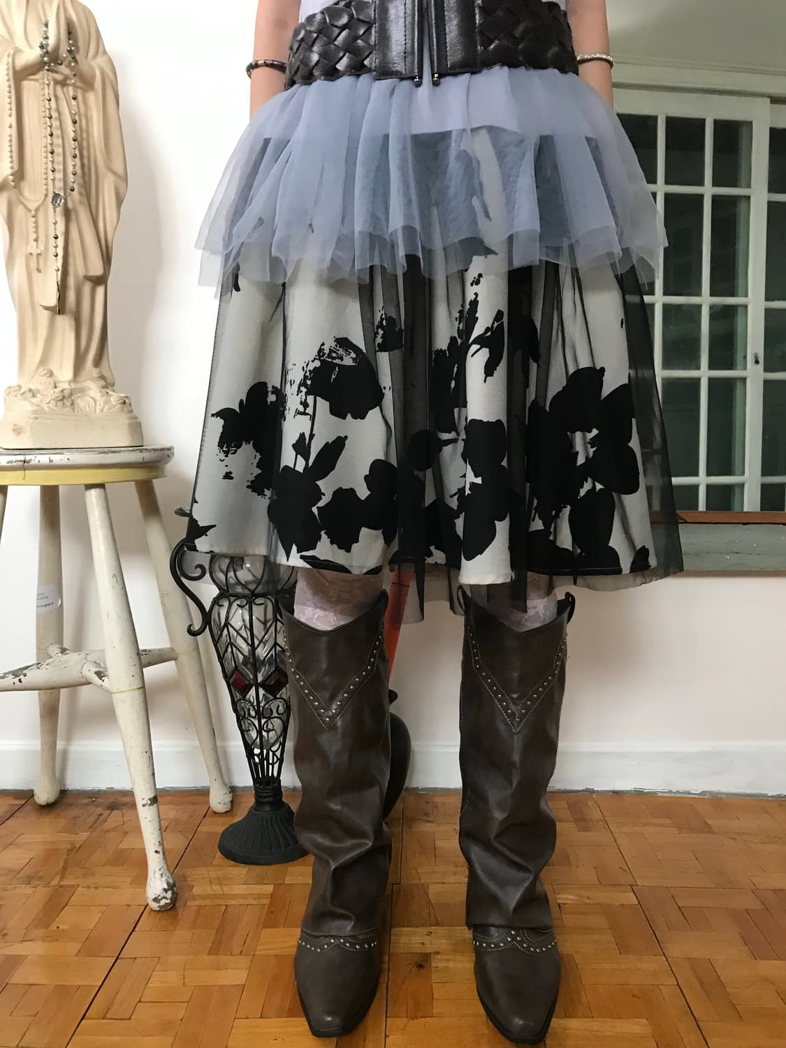 vintage pattern sha skirt 상품이미지2