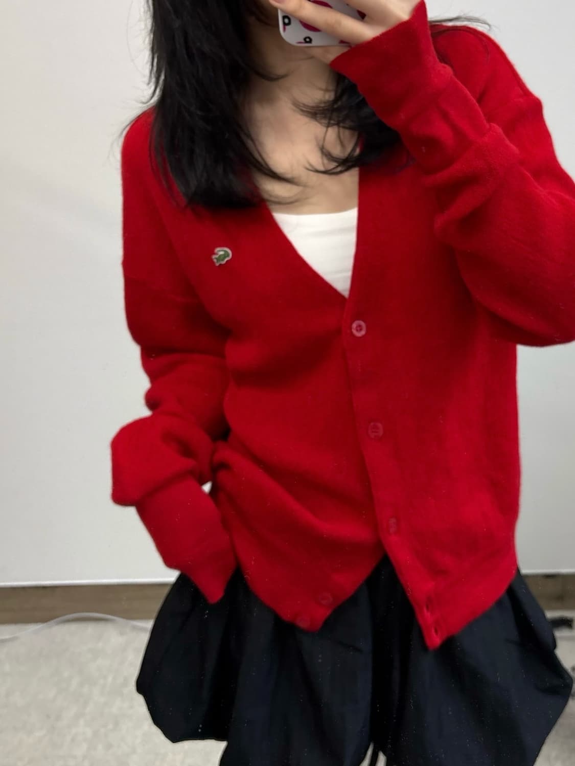 라코스테 레드 썸머 가디건 상품이미지1