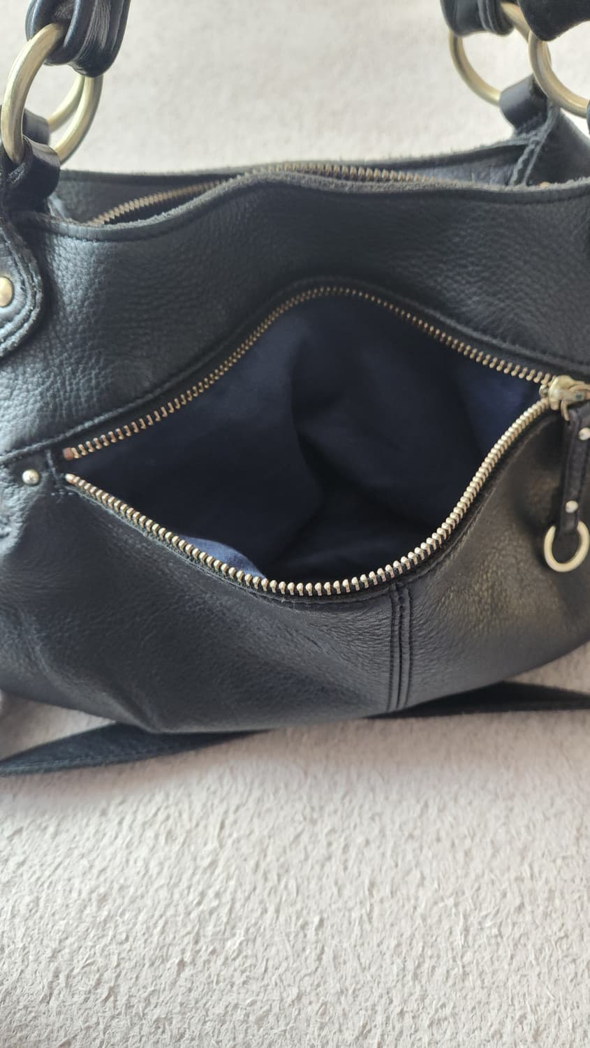 Beaure 뷰레 Y2k  블랙 소가죽 크로스백 상품이미지3